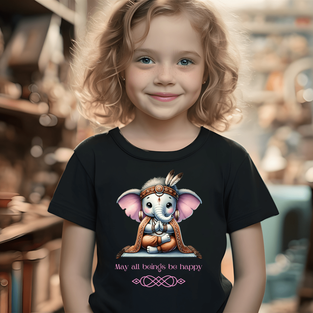 May all beings be happy - Kids T-Shirt