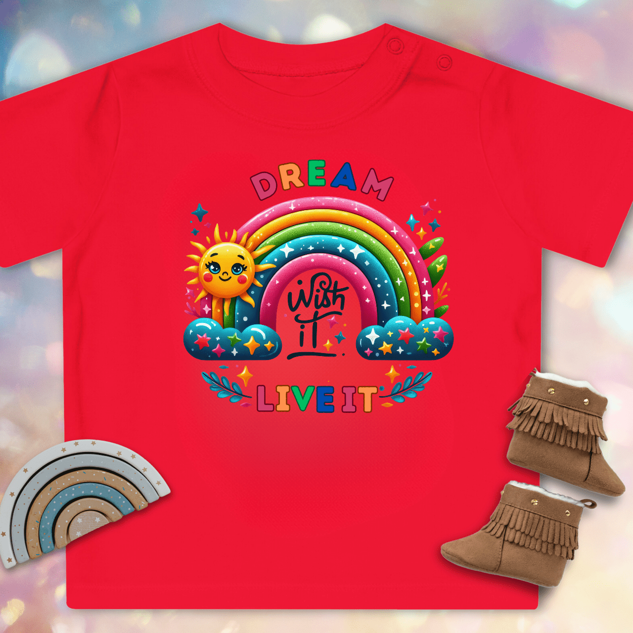 Rainbow Dreams - Organic Baby T-Shirt