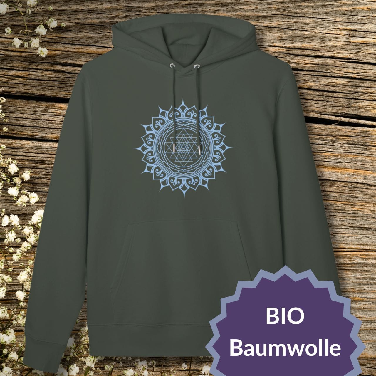 Sri Yantra Mandala Hoodie — Organic Sweatshirt