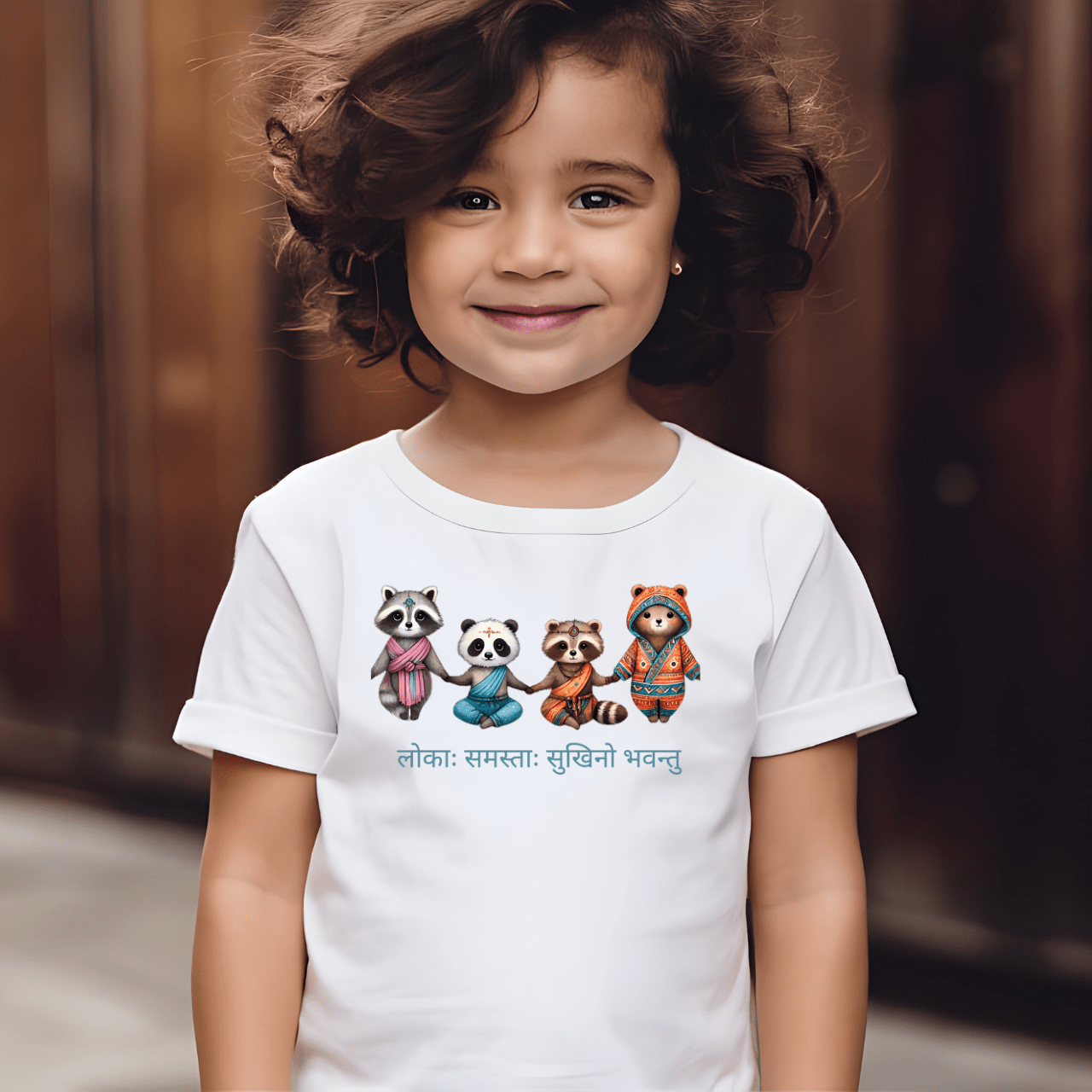 Lokāḥ Samastāḥ Sukhino Bhavantu - Kids T-Shirt