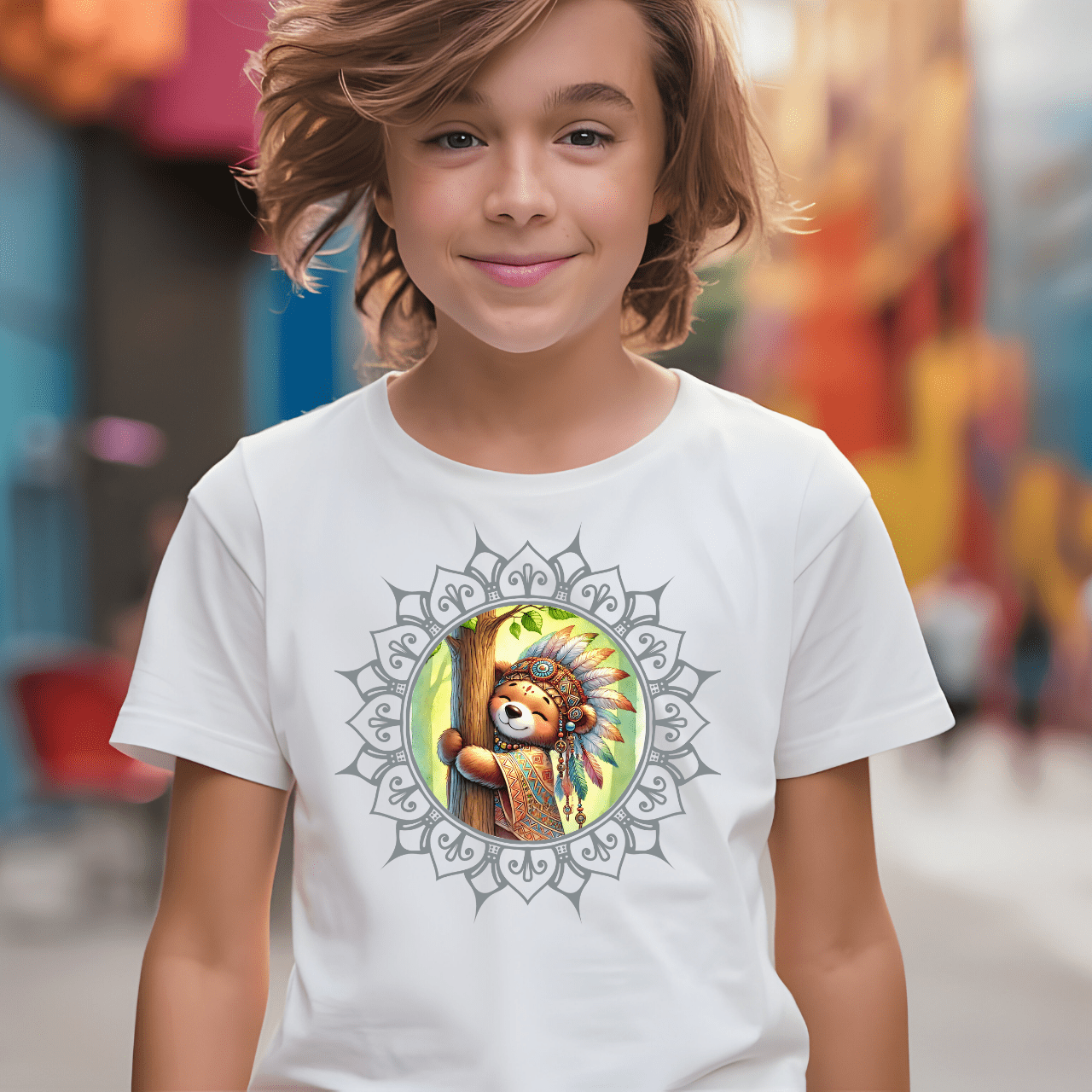 Bärenumarmung für die Erde - Kinder T-Shirt