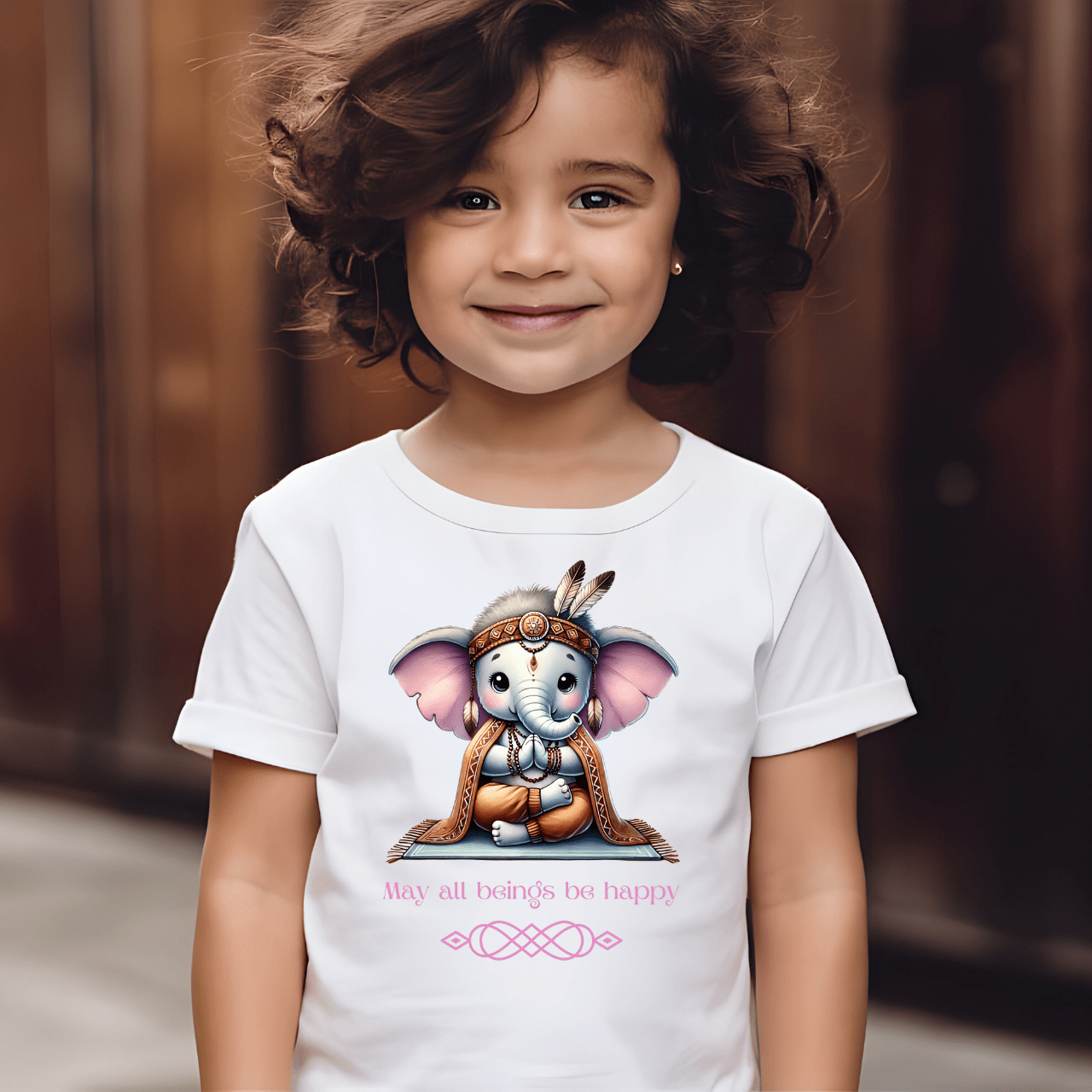 May all beings be happy - Kids T-Shirt
