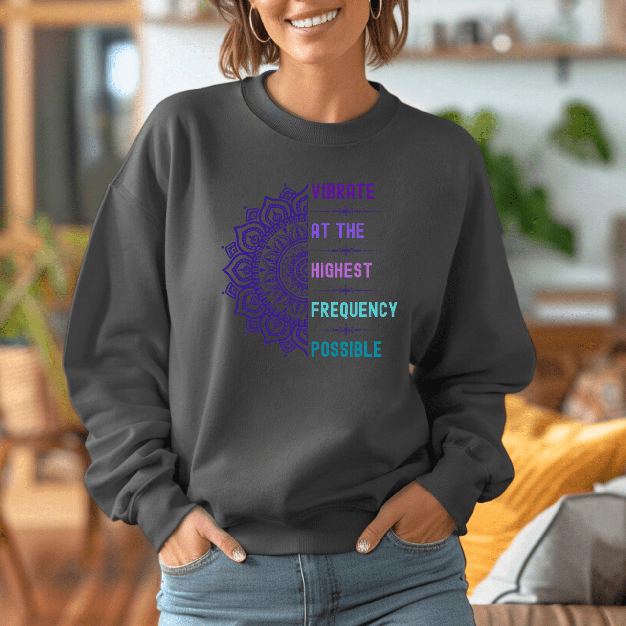 Vibrate high Mandala - Unisex Sweatshirt