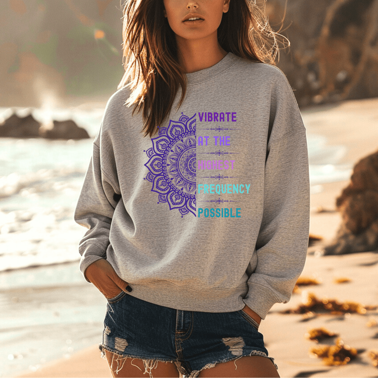 Vibrate high Mandala - Unisex Sweatshirt