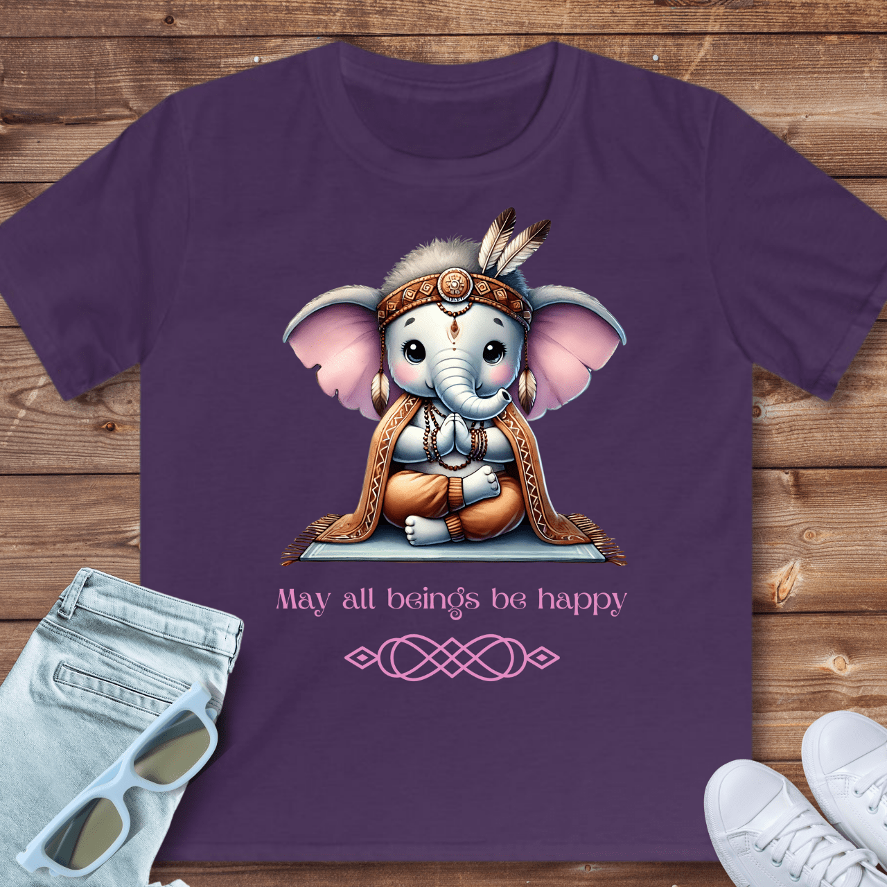 May all beings be happy - Kids T-Shirt