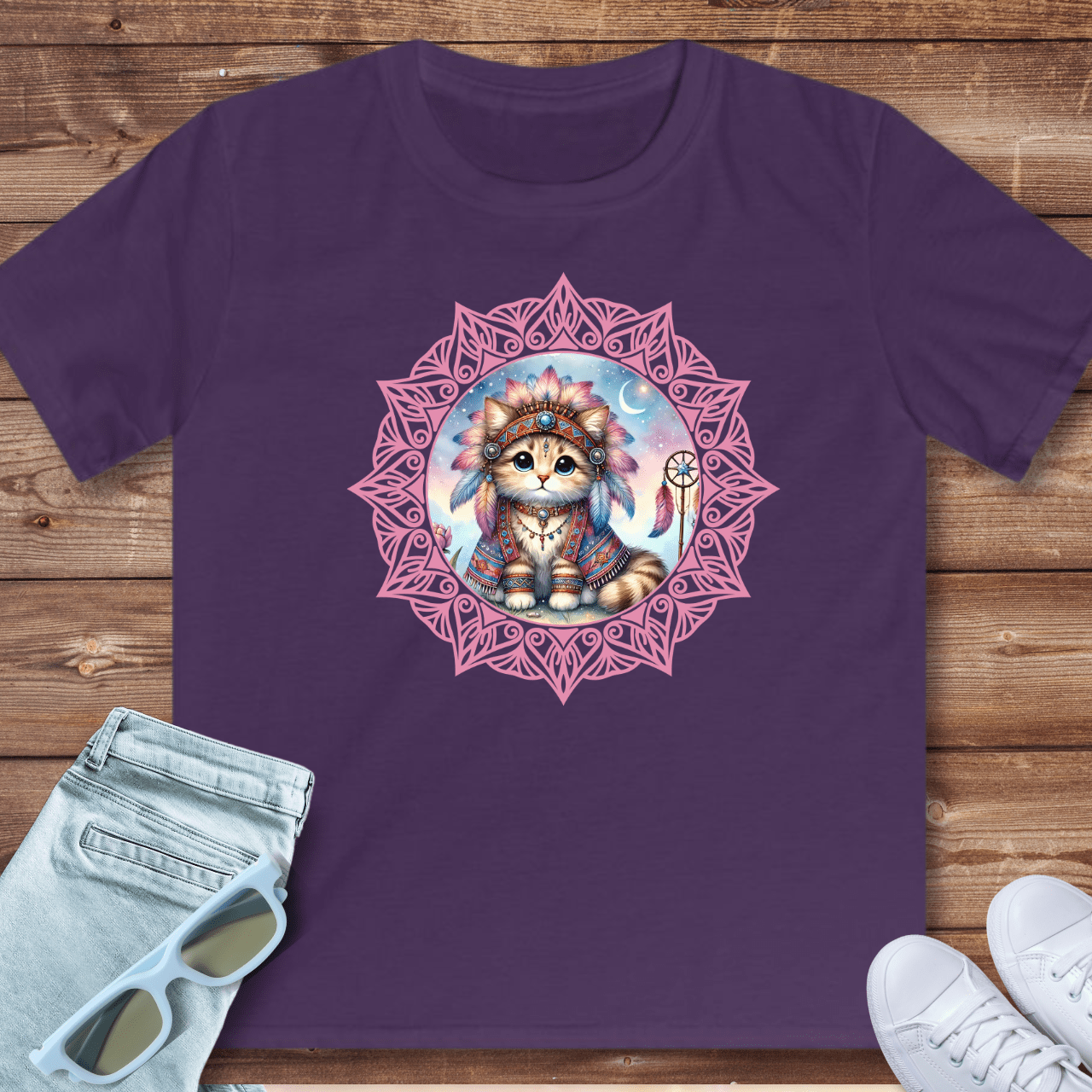 Shamanic Cat - Kids T-Shirt