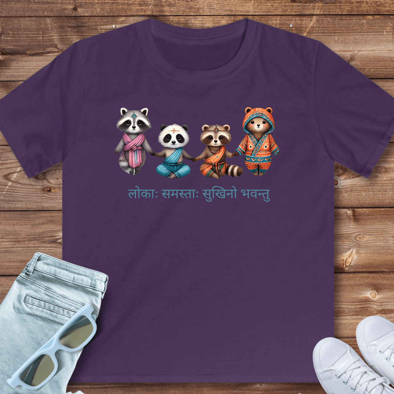 Lokāḥ Samastāḥ Sukhino Bhavantu - Kids T-Shirt