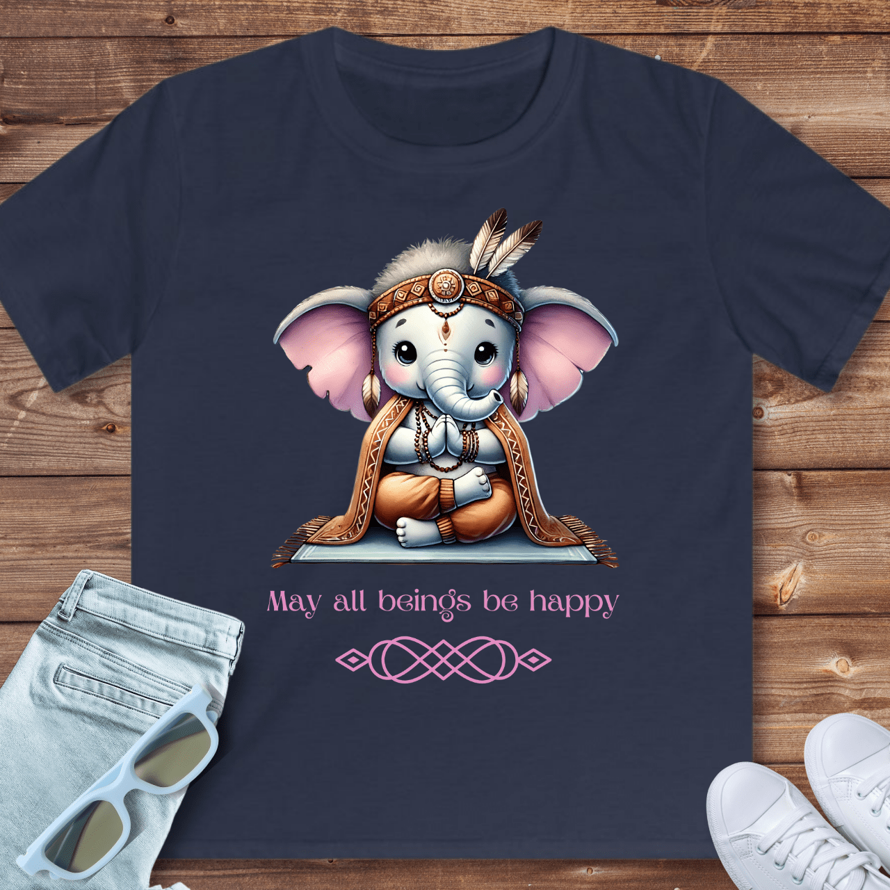May all beings be happy - Kids T-Shirt