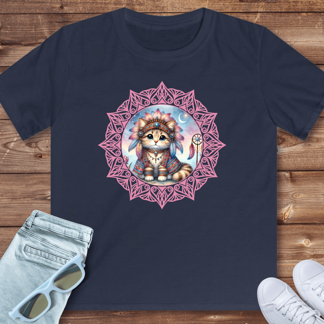 Shamanic Cat - Kids T-Shirt