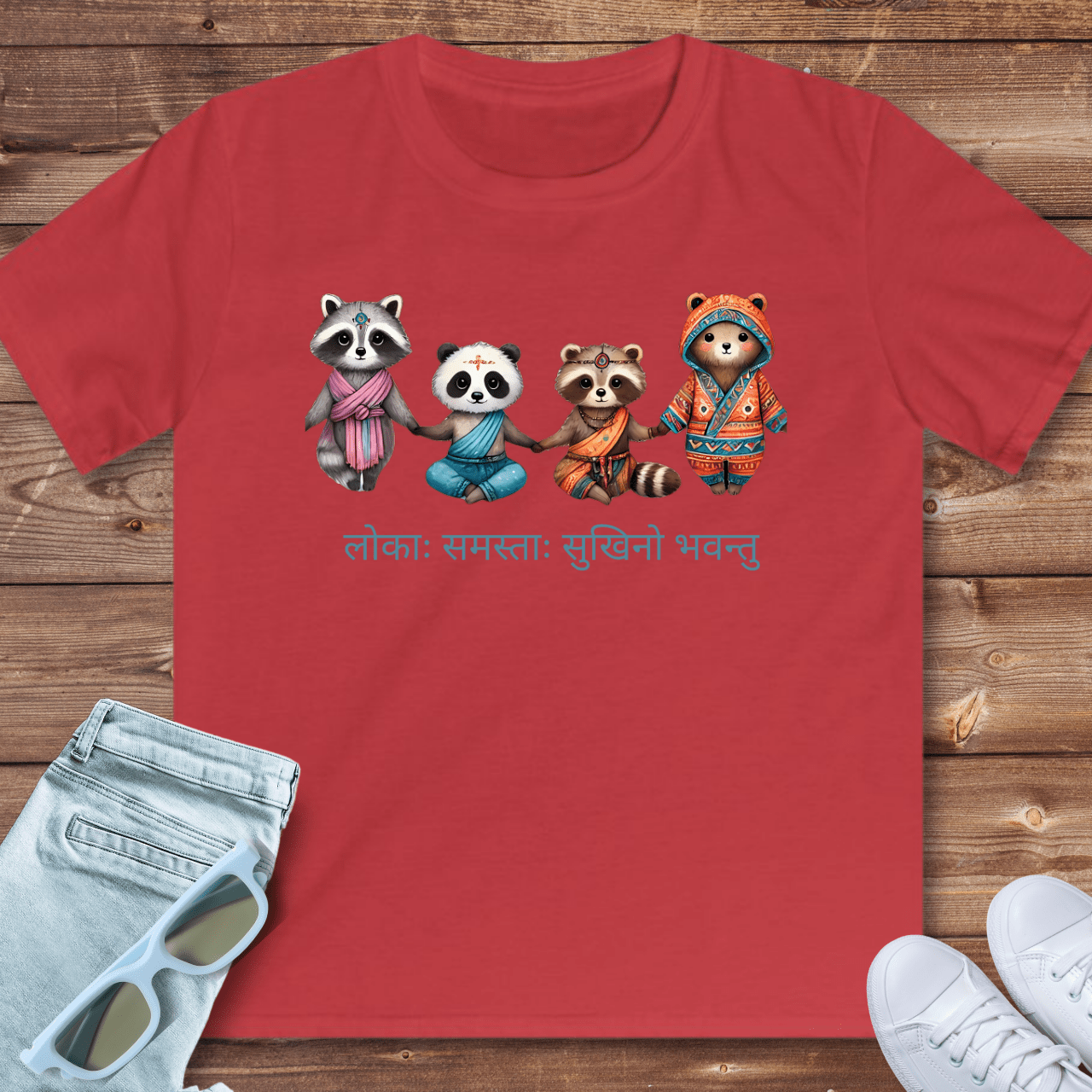 Lokāḥ Samastāḥ Sukhino Bhavantu - Kids T-Shirt