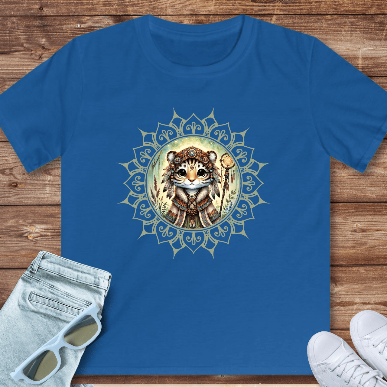 Cute Tiger Mandala - Kids T-Shirt