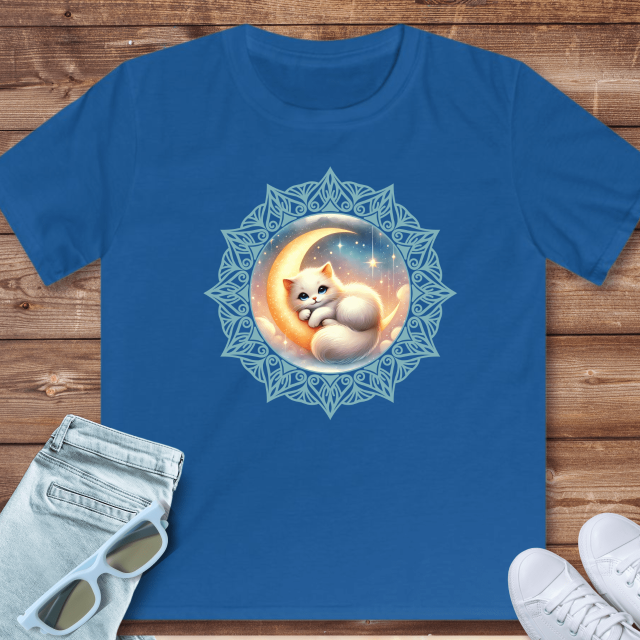 New Moon Cat - Kids T-Shirt