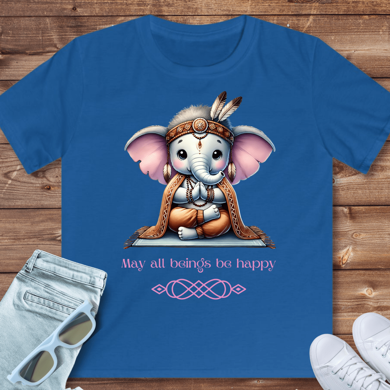 May all beings be happy - Kids T-Shirt