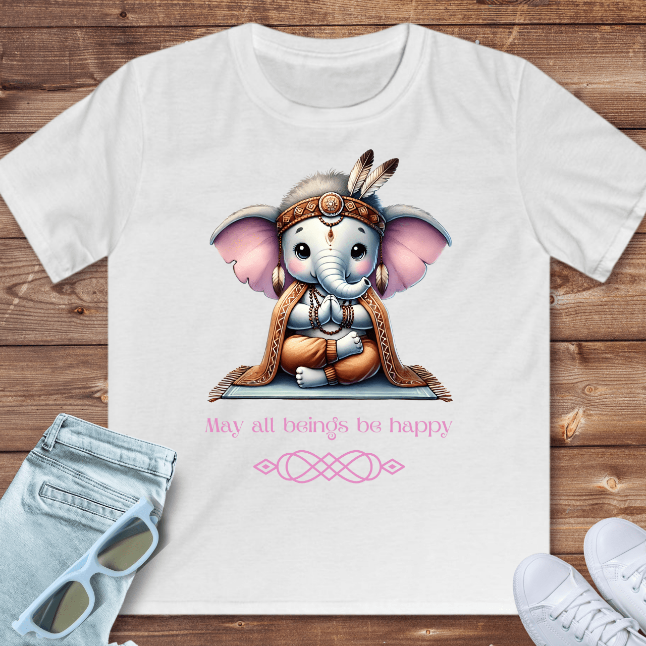 May all beings be happy - Kids T-Shirt