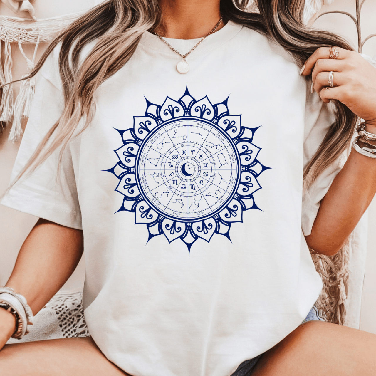 Astrologie Mandala - Unisex T-Shirt