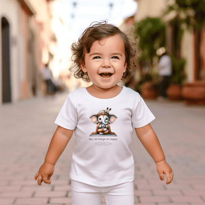 Mögen alle Wesen glücklich sein - Baby Bio-T-Shirt