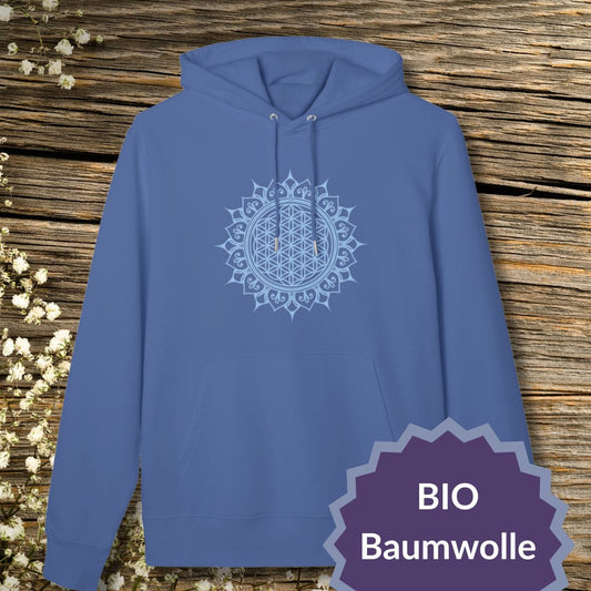 Flower of Life Mandala Hoodie — Organic Sweatshirt