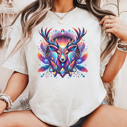 Mystic Deer Spirit Animal - Unisex Organic Cotton T-Shirt