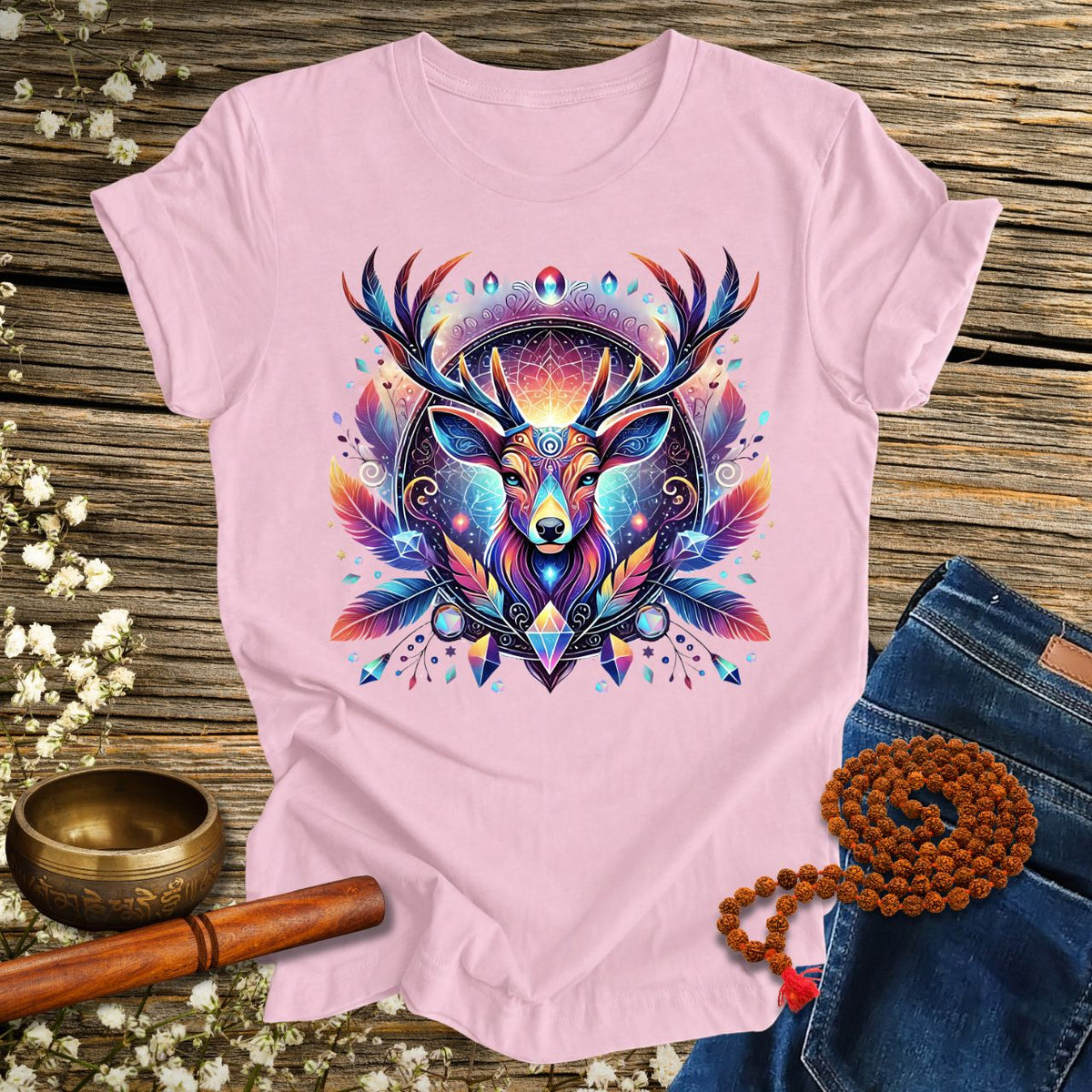 Mystic Deer Spirit Animal - Unisex Organic Cotton T-Shirt