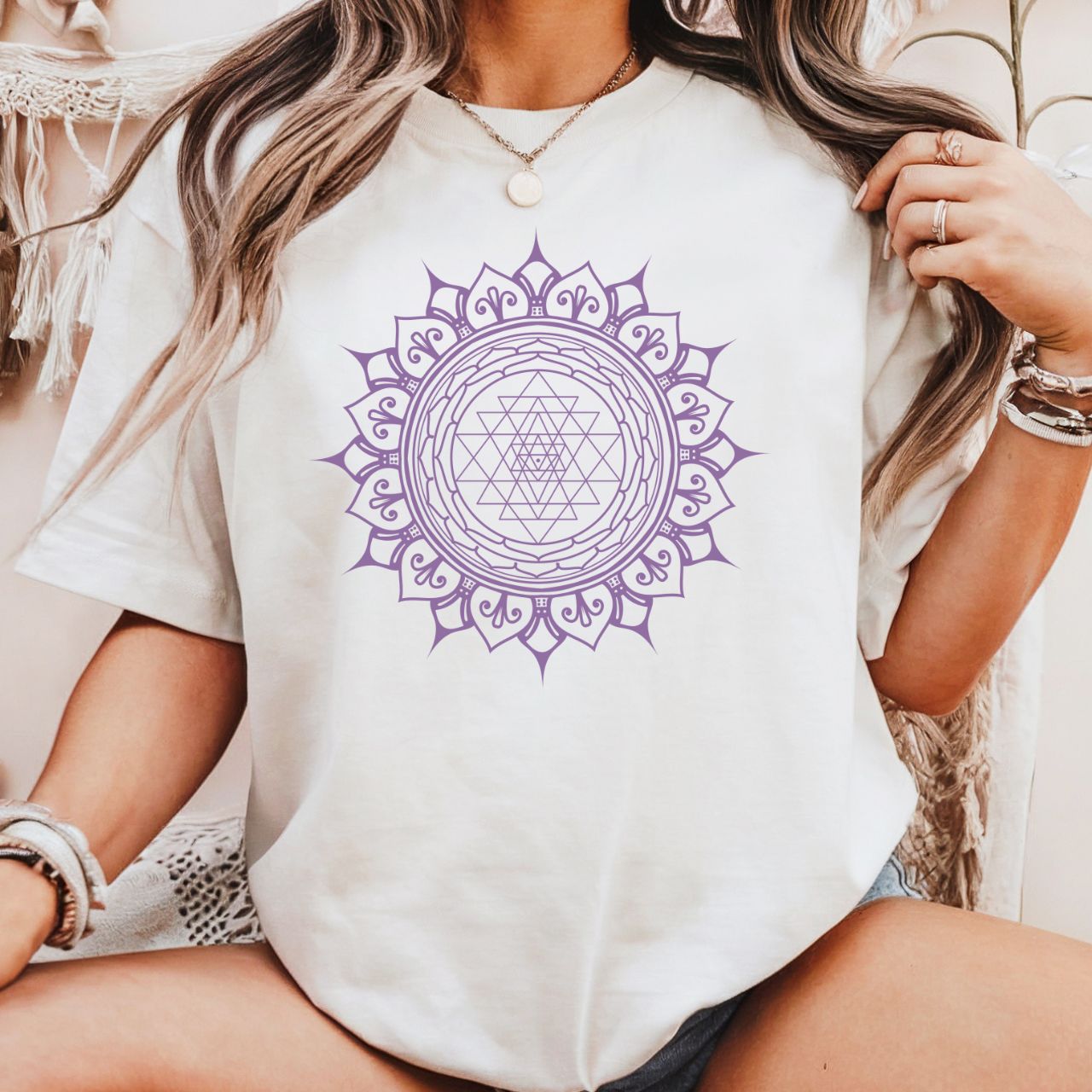 Sri Yantra Mandala – Organisches Unisex T-Shirt