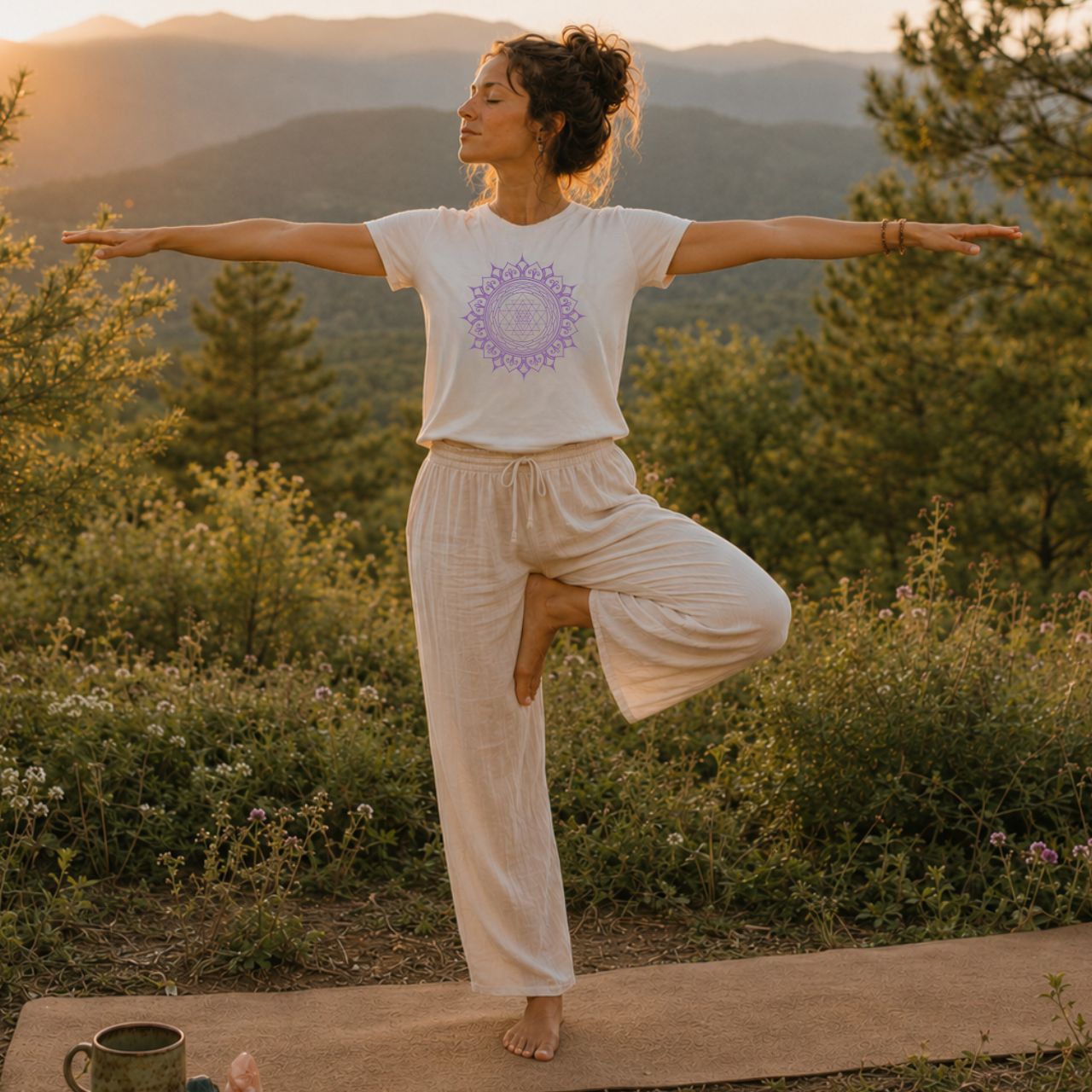 Sri Yantra Mandala – Organisches Unisex T-Shirt