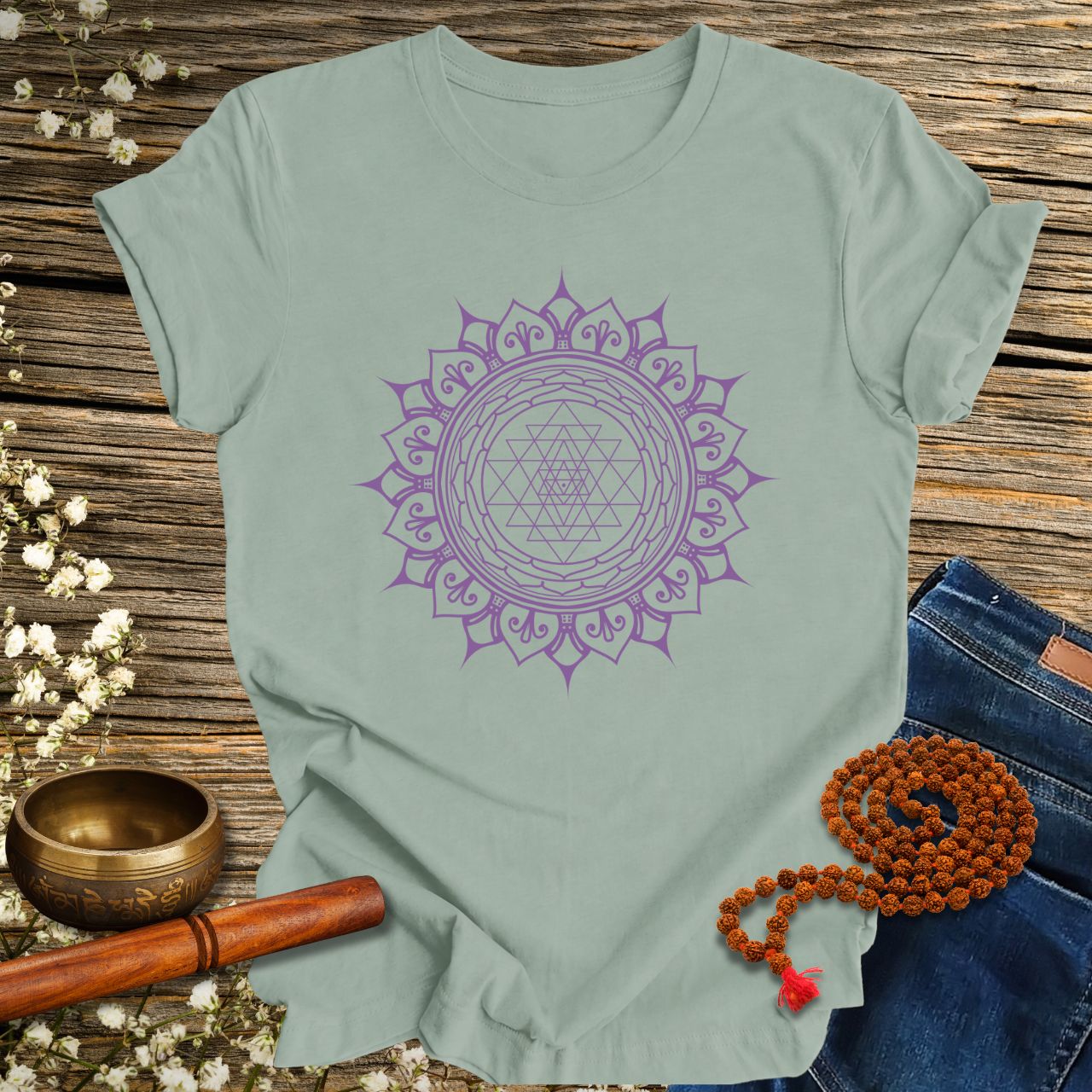 Sri Yantra Mandala – Organisches Unisex T-Shirt