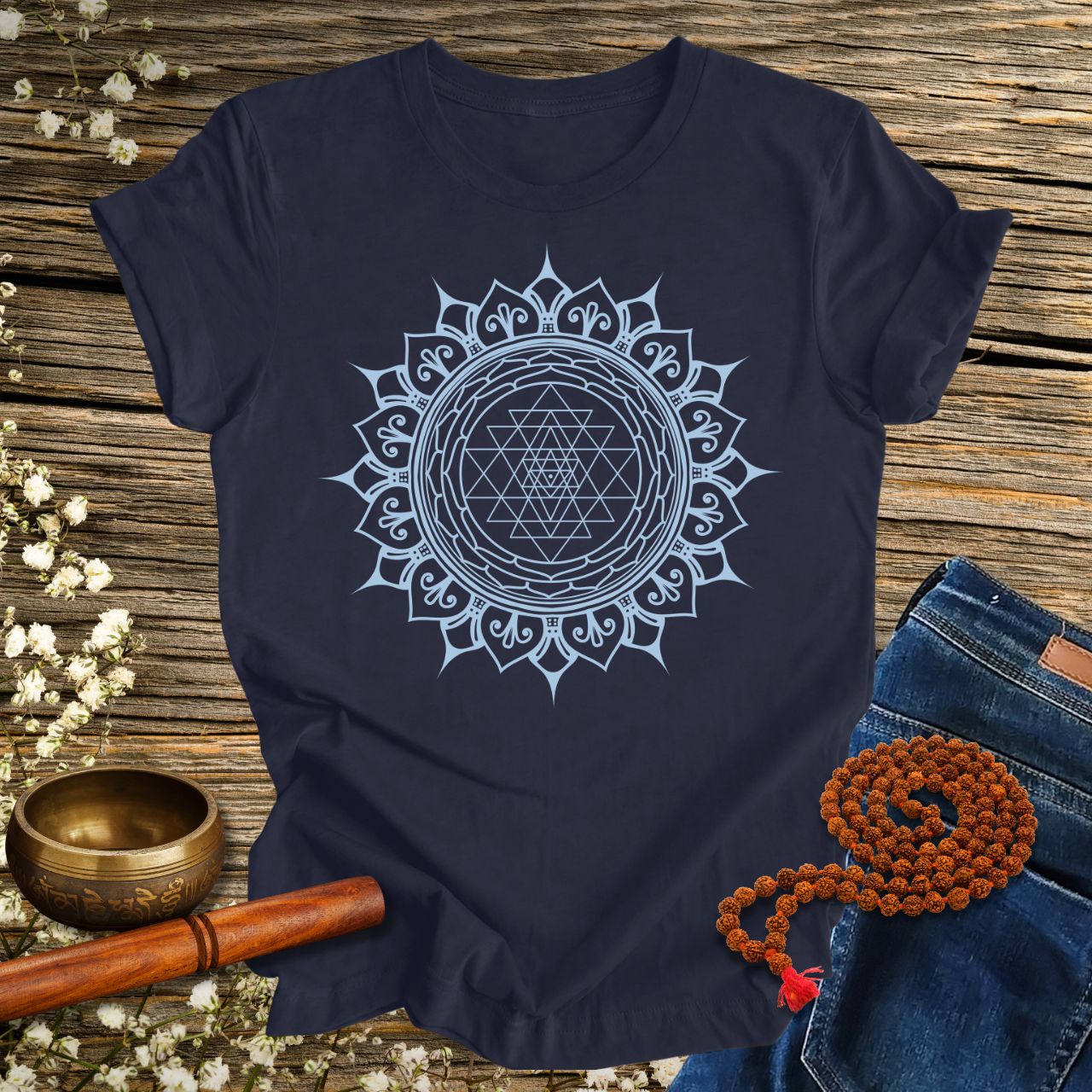 Sri Yantra Mandala – Organisches Unisex T-Shirt