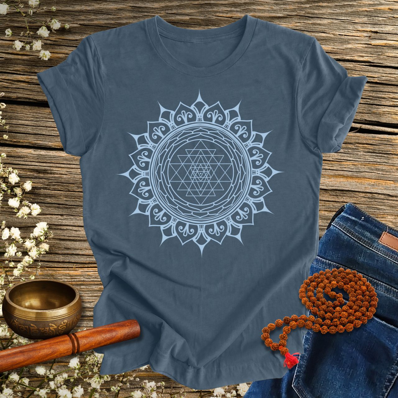 Sri Yantra Mandala – Organisches Unisex T-Shirt