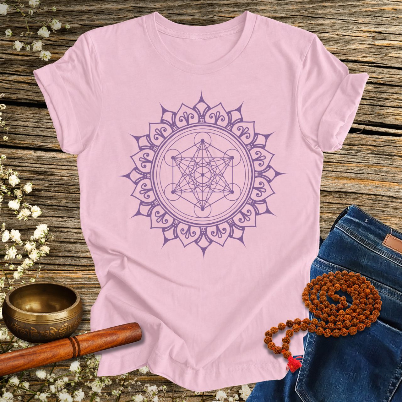 Metatron's Cube Mandala - Organic Unisex T-Shirt