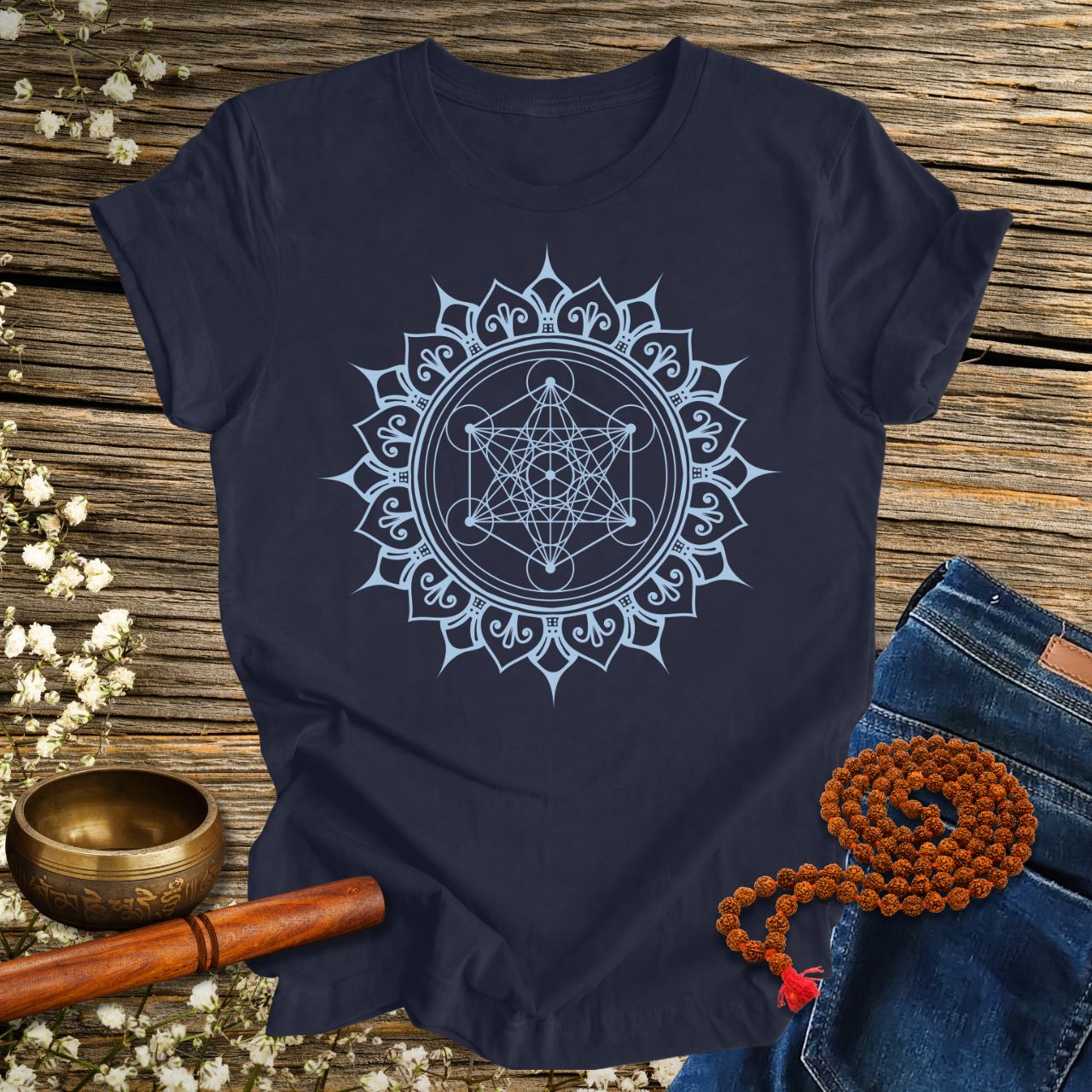 Metatron's Cube Mandala - Organic Unisex T-Shirt