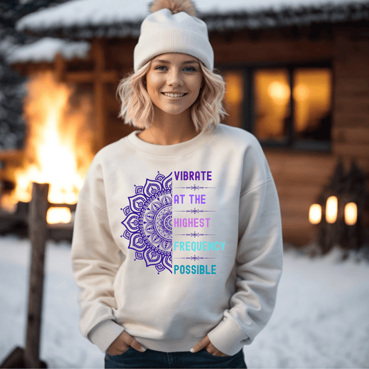 Vibrieren hoch Mandala - Unisex Sweatshirt