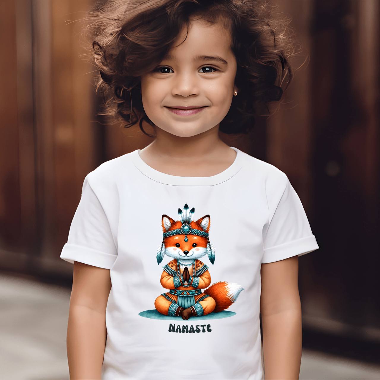 Cute Fox Shaman - Kids T-Shirt