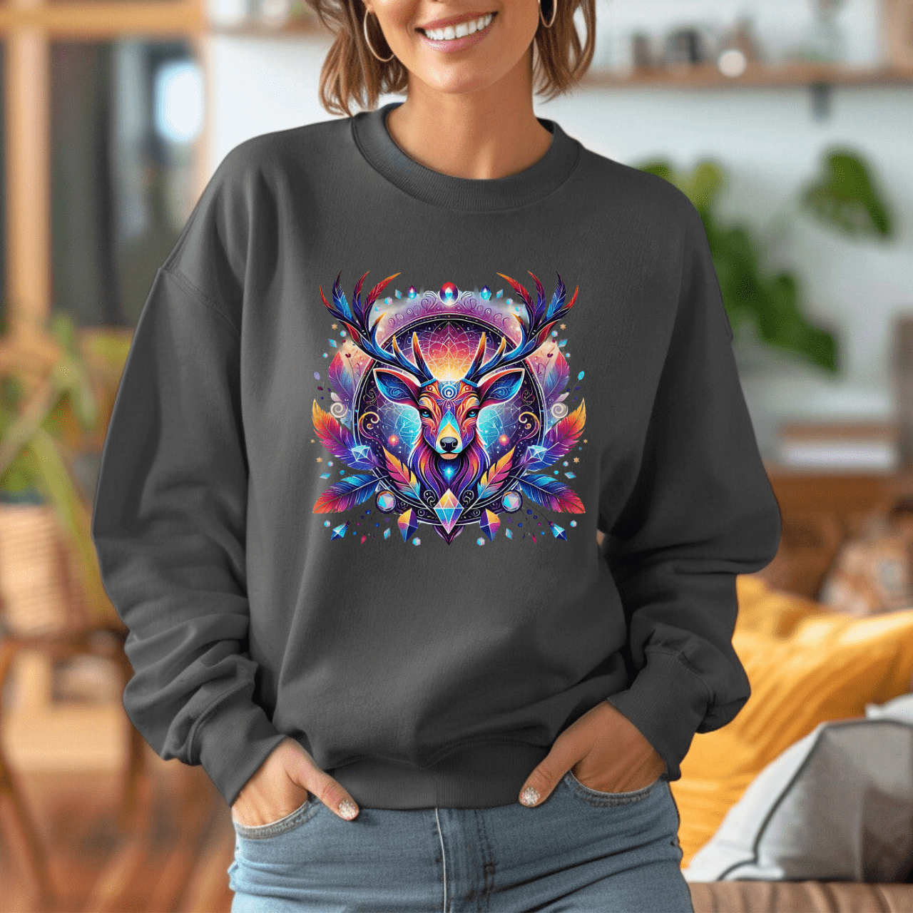 Mystischer Hirsch - Unisex Sweatshirt