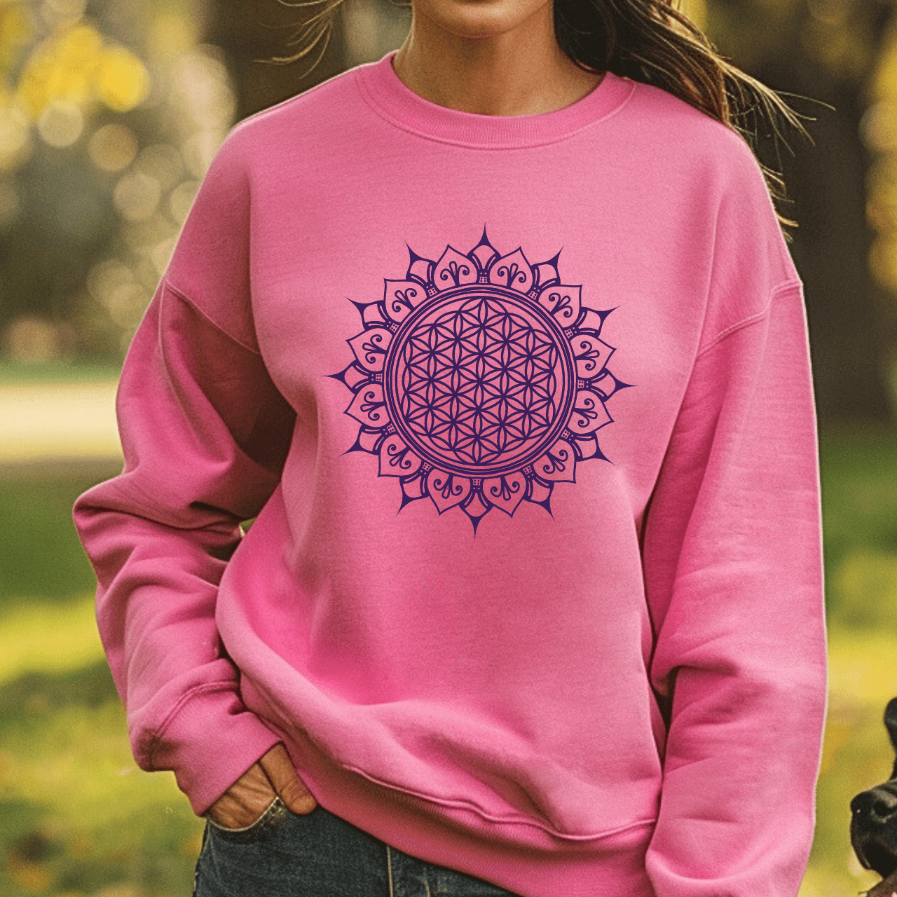 Blume des Lebens Mandala - Unisex Sweatshirt