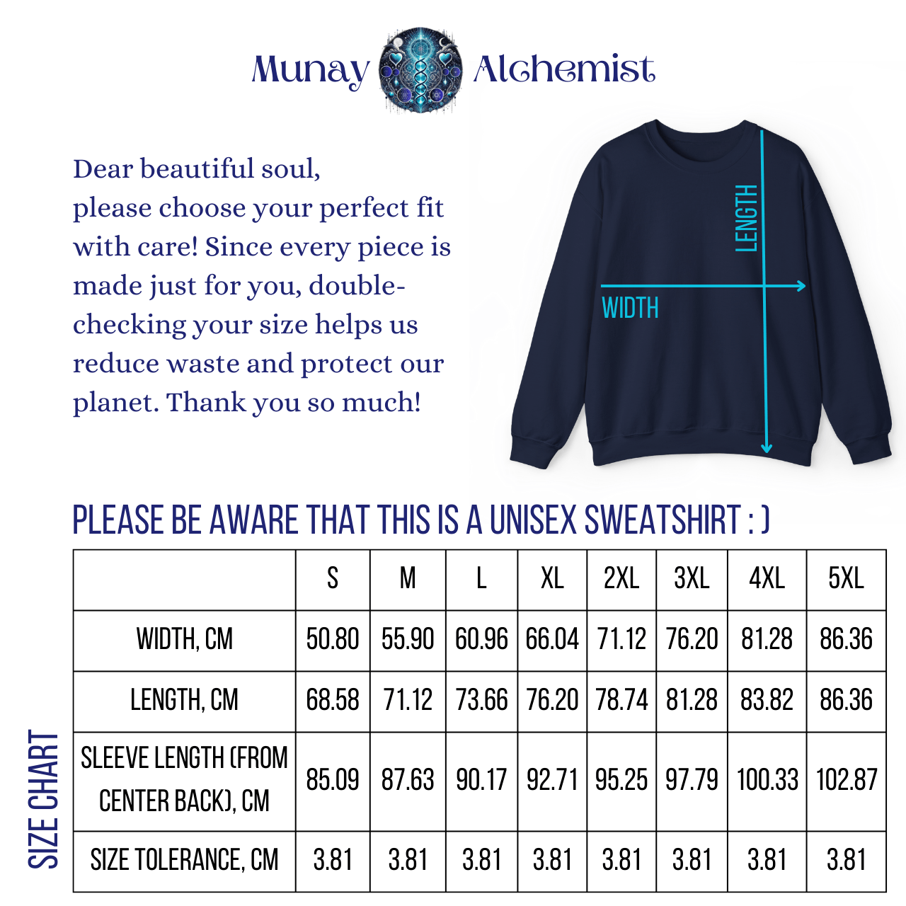 72 Names of God Mandala - No. 1 Transforming past, present and future - VAV HEY VAV - Kabbalah Unisex Sweatshirt