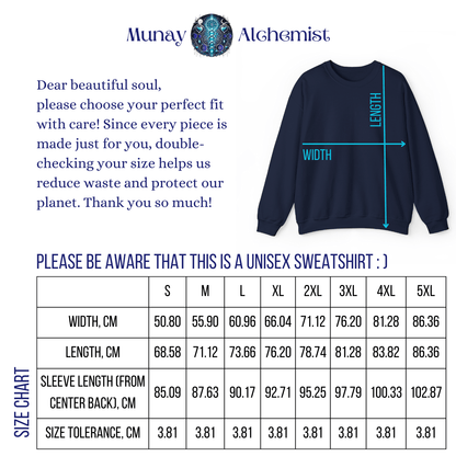 72 Names of God Mandala - No. 1 Transforming past, present and future - VAV HEY VAV - Kabbalah Unisex Sweatshirt