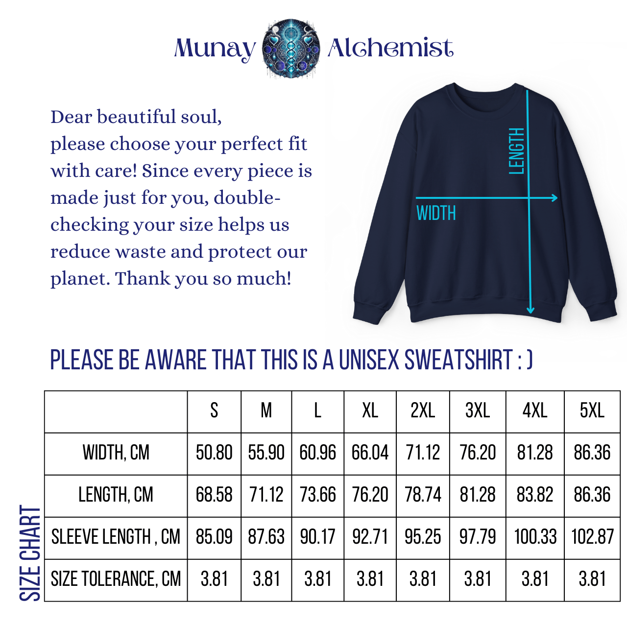 72 Namen Gottes - Nr. 12 Göttliche Liebe - HEY HEY AYIN - Kabbala Unisex Sweatshirt