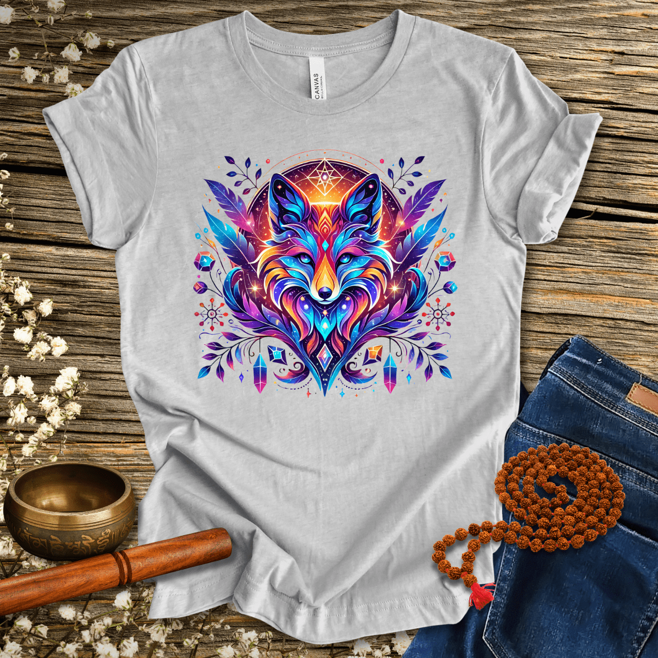 Cosmic Fox Spirit Animal - Unisex T-Shirt