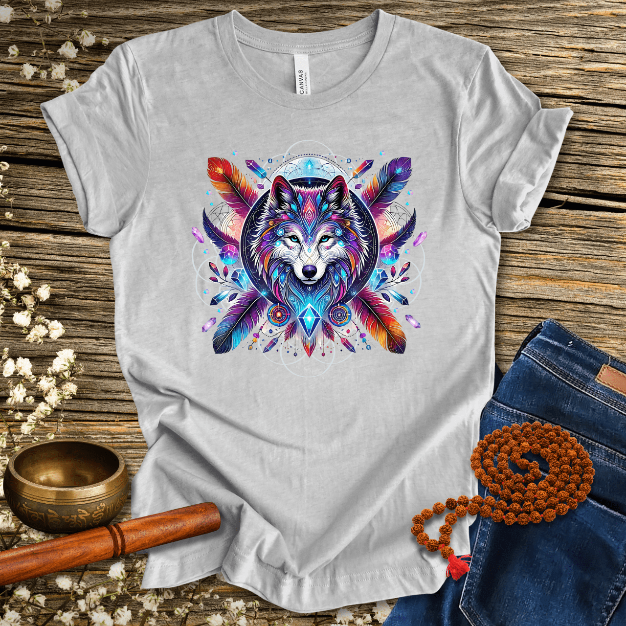 Galactic Wolf Spirit Animal - Unisex T-Shirt