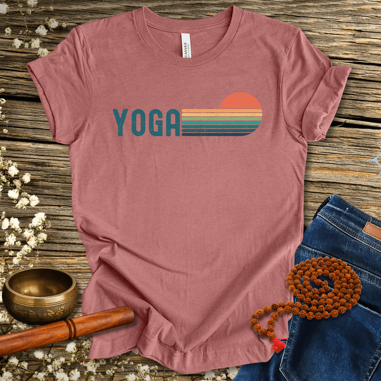 Unisex Yoga-Shirt with Retro Design