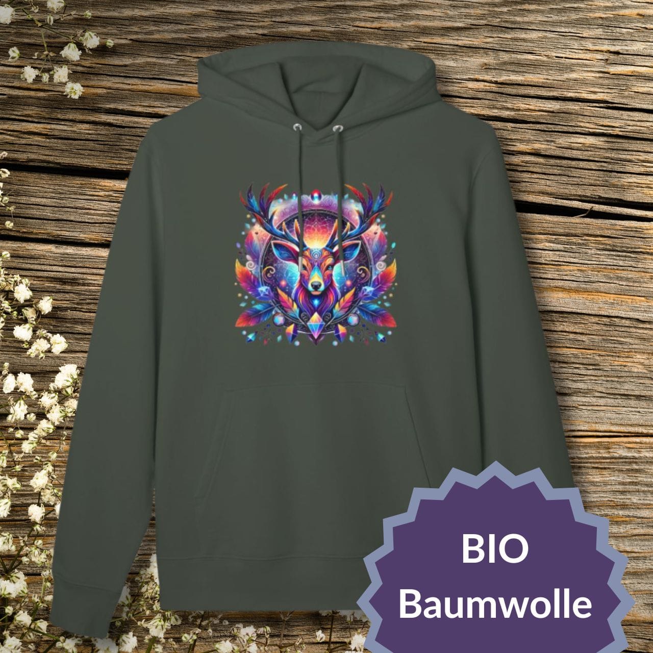 Mystic Deer Hoodie — Organic Sweatshirt