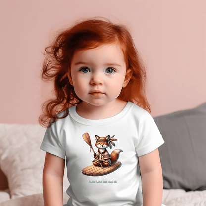 Shaman Fox auf einem SUP-Board - Baby Bio-T-Shirt