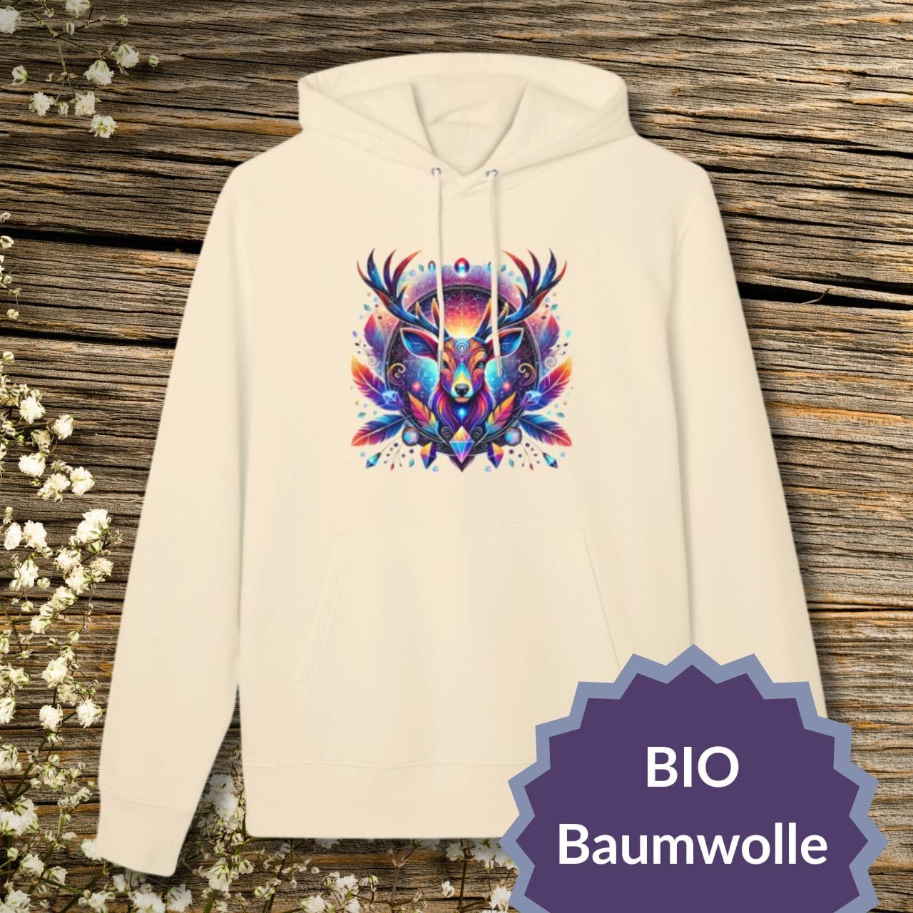 Mystic Deer Hoodie — Organic Sweatshirt