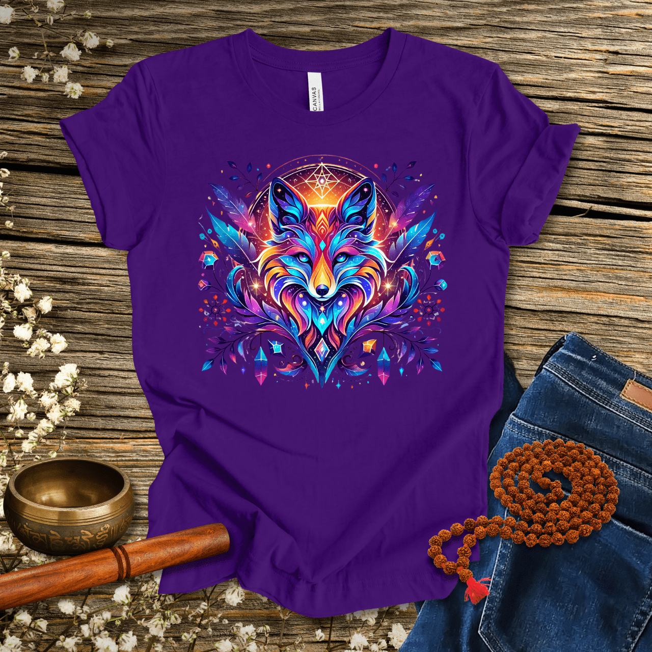 Cosmic Fox Spirit Animal - Unisex T-Shirt