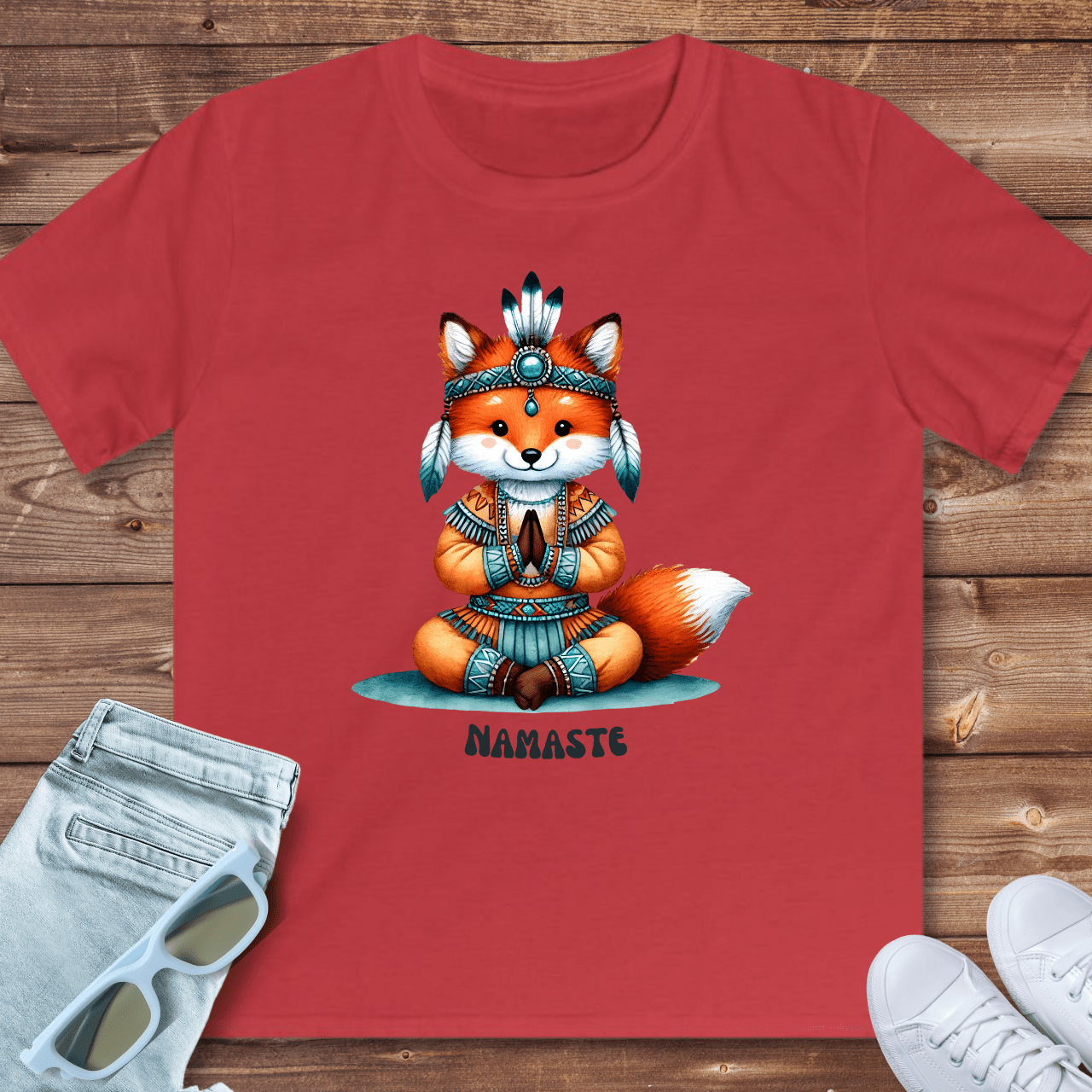 Cute Fox Shaman - Kids T-Shirt