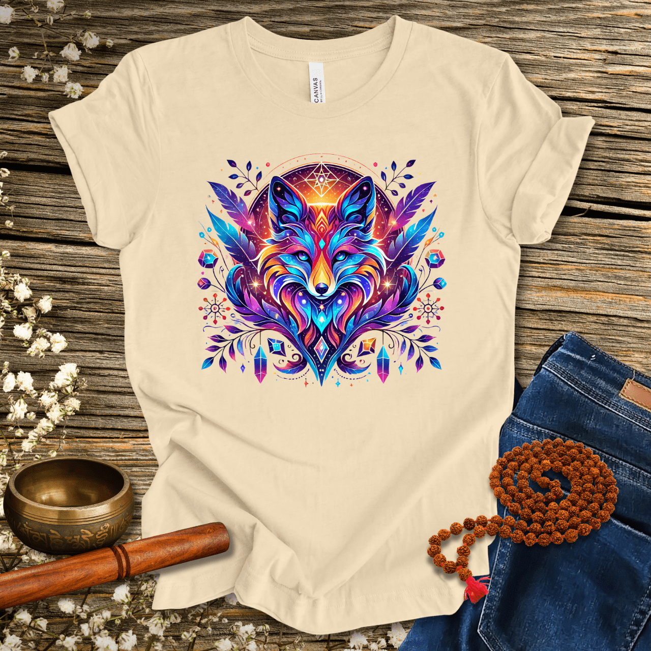 Cosmic Fox Spirit Animal - Unisex T-Shirt