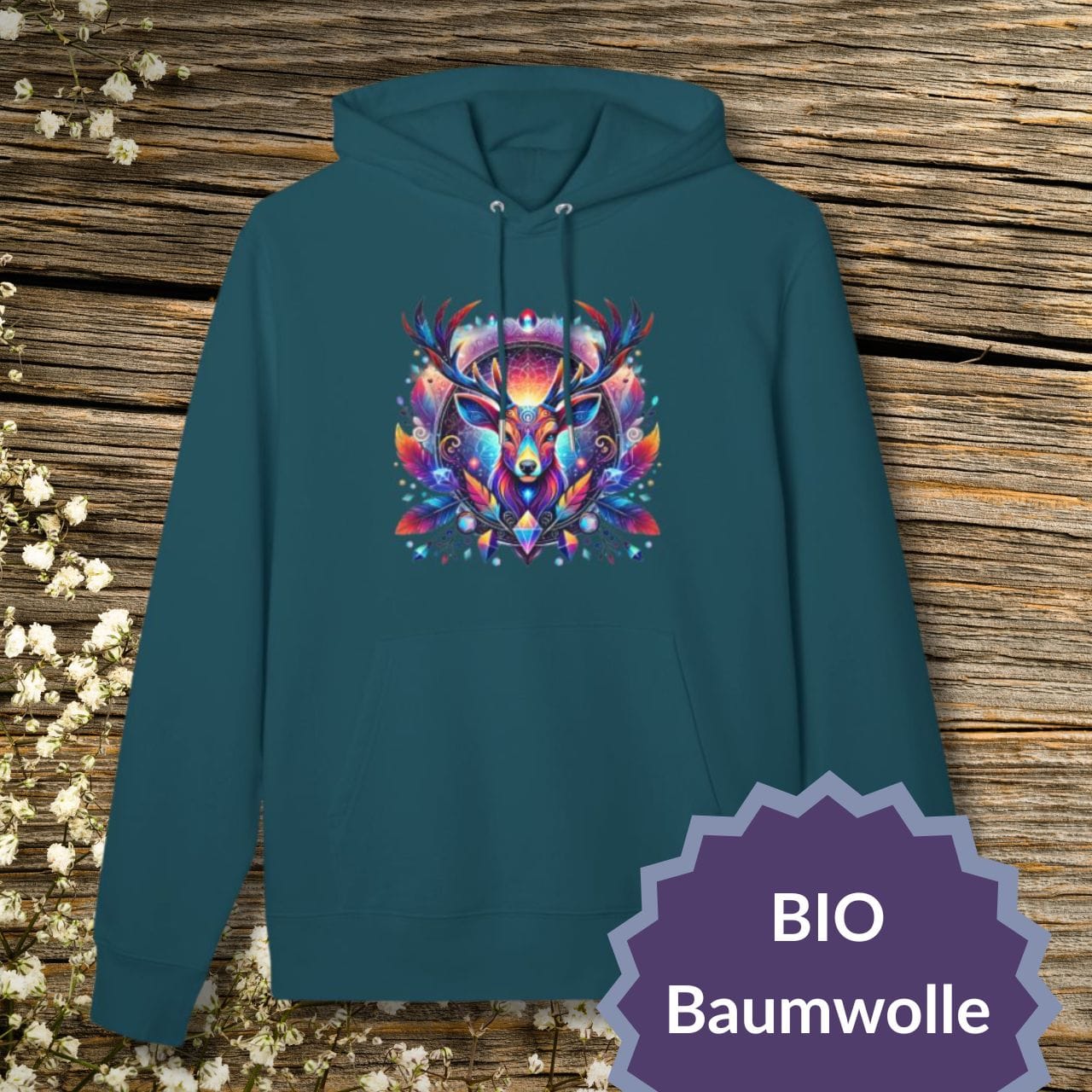 Mystic Deer Hoodie — Organic Sweatshirt