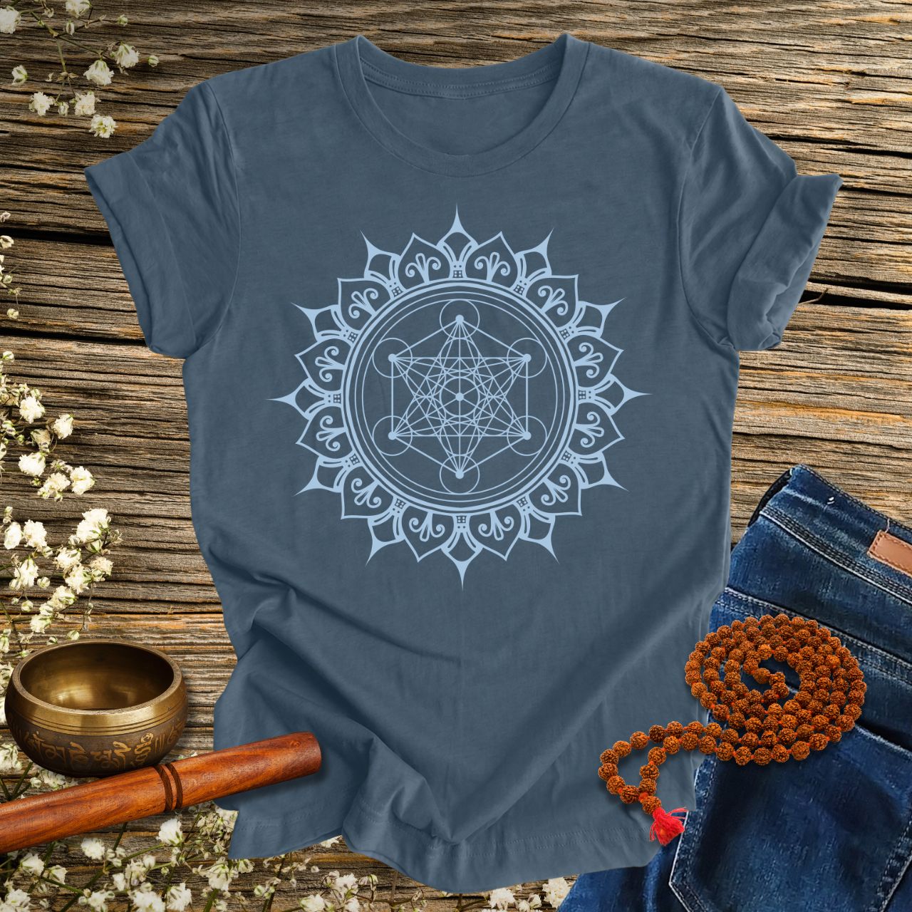 Metatron's Cube Mandala - Organic Unisex T-Shirt