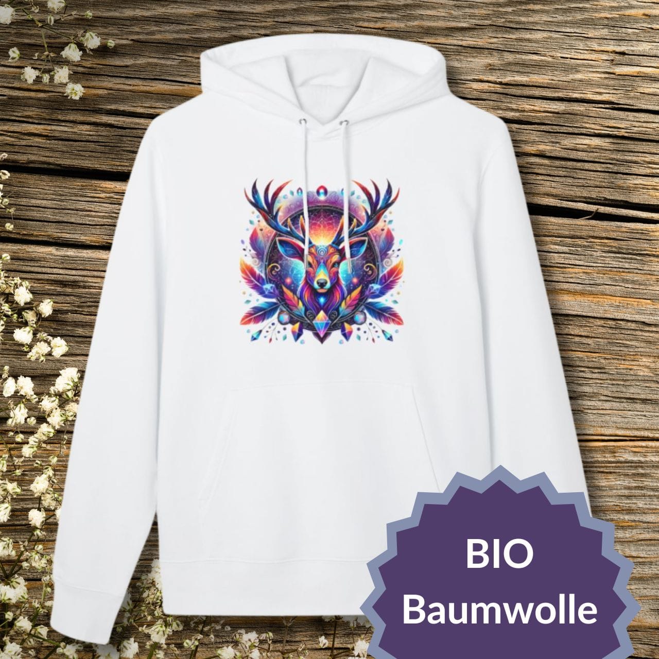 Mystic Deer Hoodie — Organic Sweatshirt