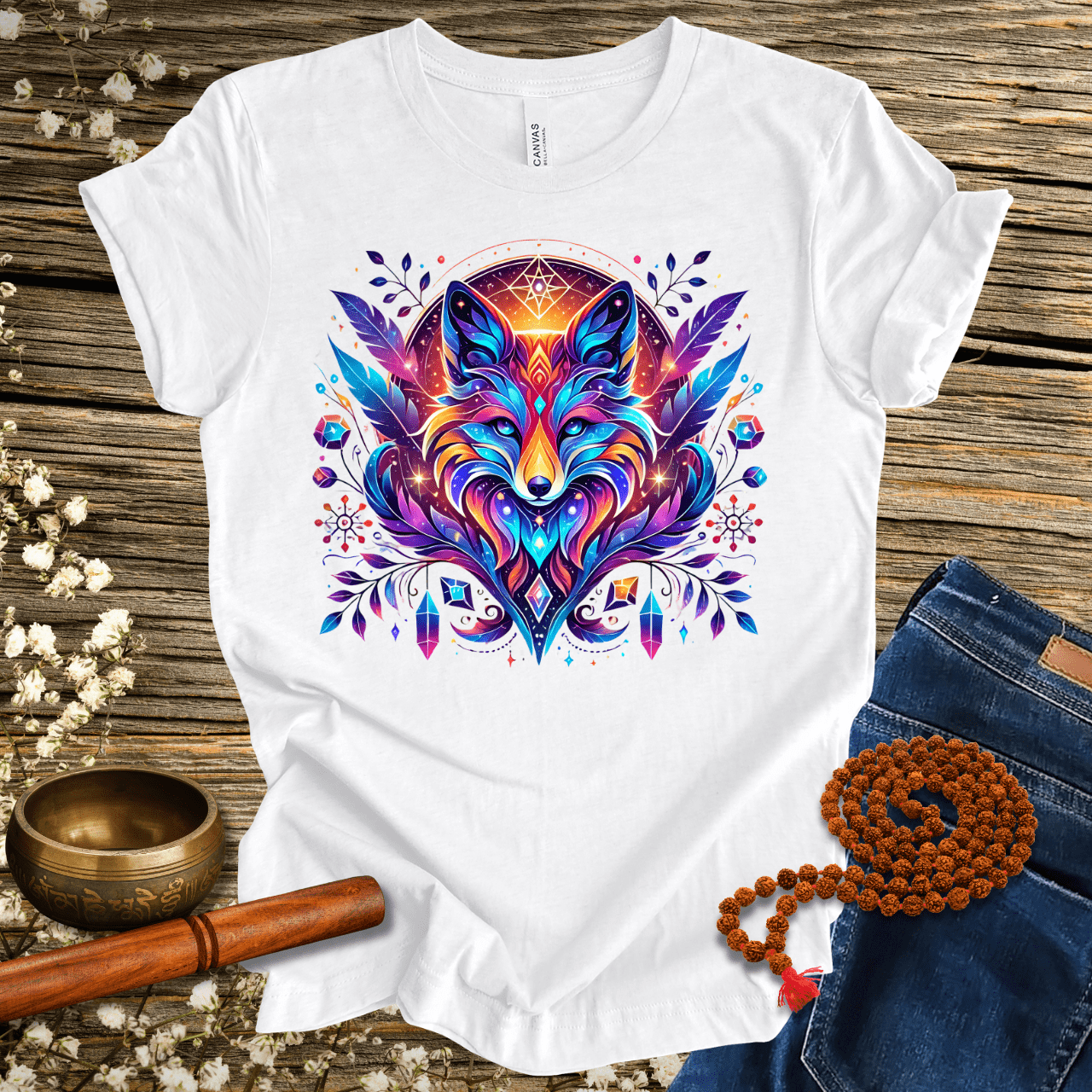 Cosmic Fox Spirit Animal - Unisex T-Shirt